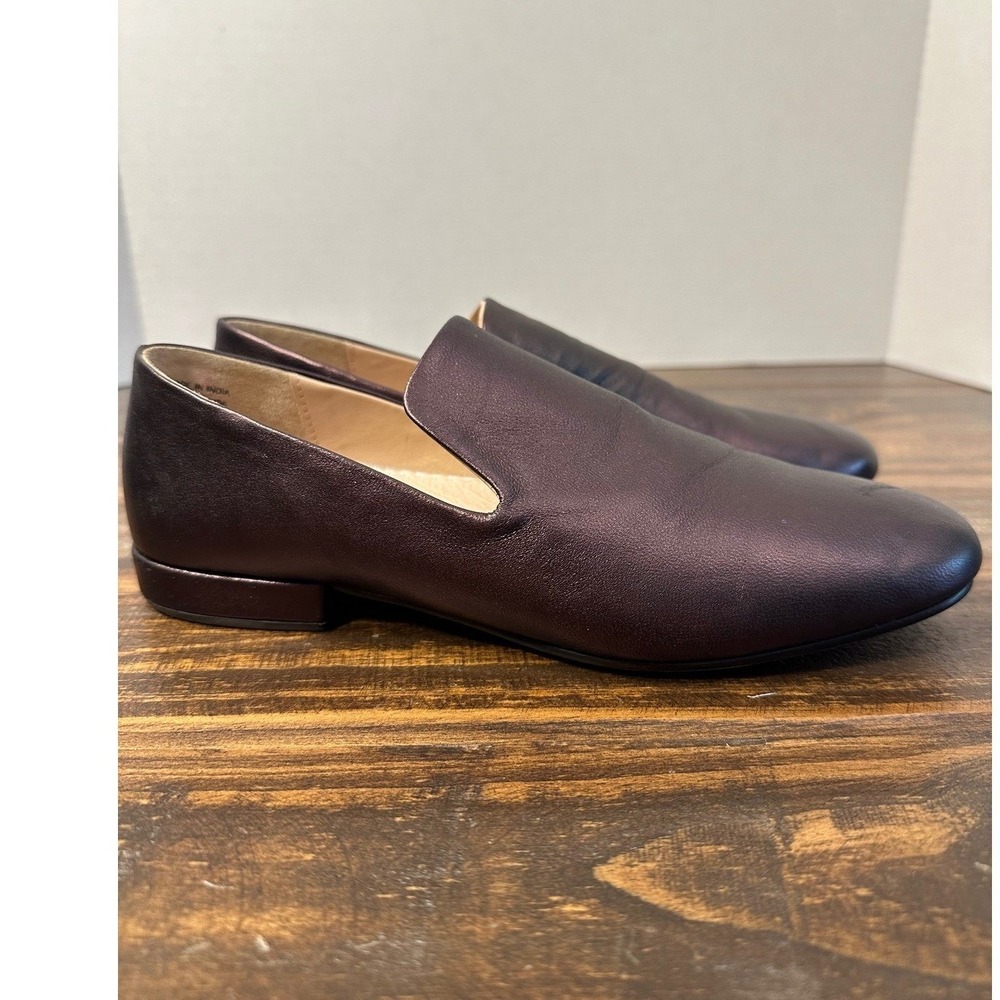 Liendo by Seychelles Anthropologie Bronze Leather Loafer Woman Sz 6 Dress Shoe